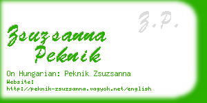 zsuzsanna peknik business card